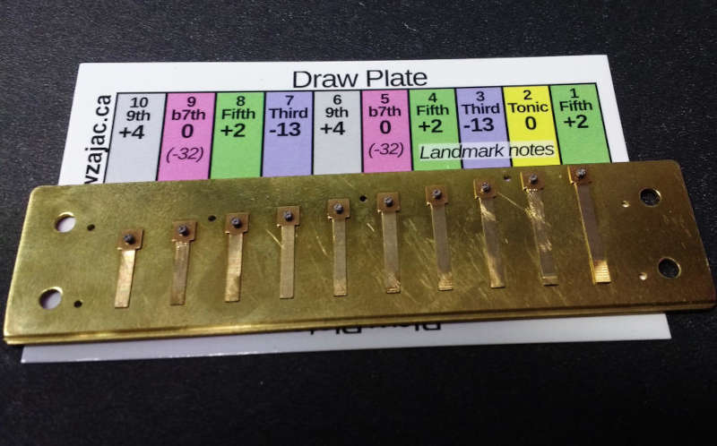 Tuning card and reed plate